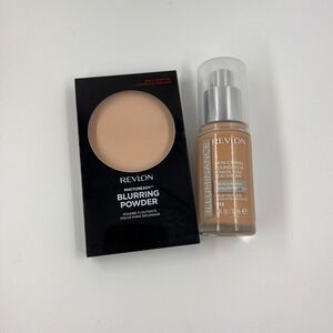 Revlon Illuminance Foundation 313 Light Tan & PhotoReady Blurring Powder Set